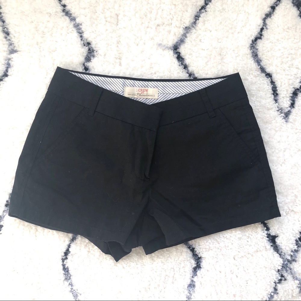 J.Crew cotton chino shorts, black